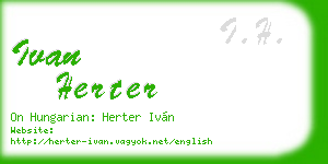 ivan herter business card